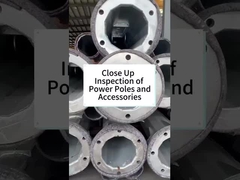 Dichtbijzijnde inspectie van elektriciteitspalen en toebehoren