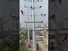 Installatie op locatie van stalen stroommasten#Elektrisch#Elektriciteitswerk#transmissiemast