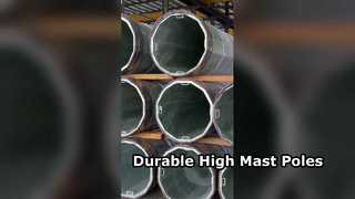 Hoge mastpalen Stadionverlichting Stalen paalgeleider