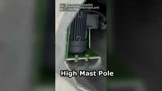 Hoge mastmast met automatisch hefsysteem | Thermisch verzinkt achthoekig ontwerp #Shorts