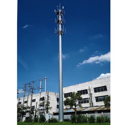 Poedercoated 40m stalen antennes Monopolen met platform