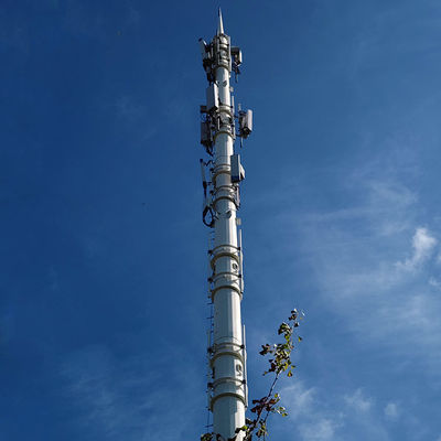Gepersonaliseerde gegalvaniseerde telecommunicatiepost met ladder en platform