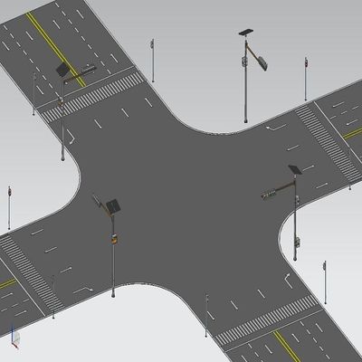 12M Cantilever ASTM GR65 Verkeerslicht Pool voor Straat