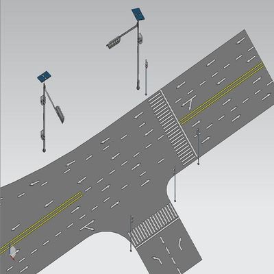 T Type Achthoekige Vorm 6M Cantilever Traffic Light-Post