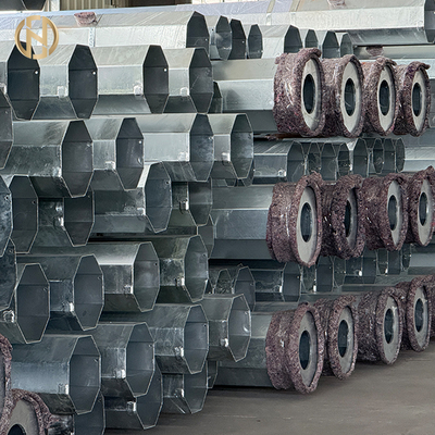 kopen 9M 10M 12M Hot Dip Galvanized Concrete Electric Pole 33KV Steel Tower Pole for Power Distribution Equipment online manufacture
