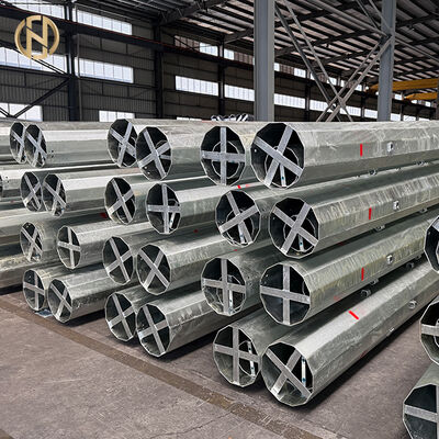 kopen 9m 10m 12m Galvanized Steel Power Transmission Pole, Electric Support Tower for Utility, Overhead Lines & Power Grid online manufacture