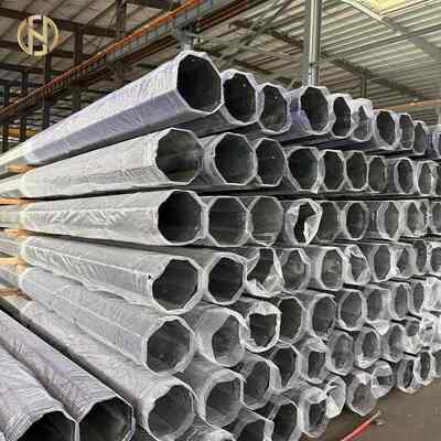 kopen Buiten 11M 350KGF 13M 400KGF 15M 450KGF Gegalvaniseerde Achthoekige Stalen Mast Transmissie Stroommast online manufacture