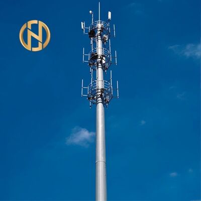 kopen FUTAO Hete Verkoop 30m Gegalvaniseerde Stalen Paal Monopool; Heavy Duty Telecommunicatietoren Antennemast voor 5G Basisstation online manufacture