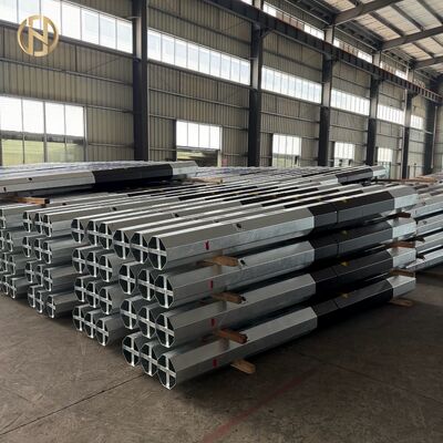 kopen 30-40FT 12-18M achthoekige stalen stroompool, Q355 ASTM A572 HDG Distributietower, meerhoekige schuifverbinding, bitumenbasis online manufacture