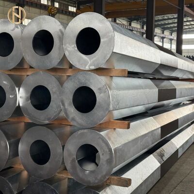 kopen Hot-dip Galvanized Octagonal Steel Power Pole with Circular Anti-sinking Bottom Plate online manufacture