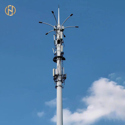 kopen Gegalvaniseerde 5G-communicatie stalen paal voor buitentelecommunicatietoren | Aangepaste monopole celantennemast van de Chinese fabrikant online manufacture