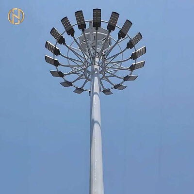 kopen Stadionverlichting Hoogmastmast met verschillende paalvormen en -hoogten 15 tot 40 meter met duurzame gegalvaniseerde staalconstructie online manufacture