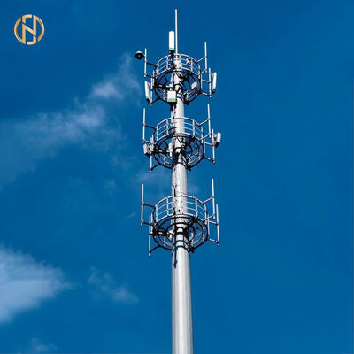 kopen FUTAO Hete Verkoop 30m Gegalvaniseerde Stalen Paal Monopool; Heavy Duty Telecommunicatietoren Antennemast voor 5G Basisstation online manufacture