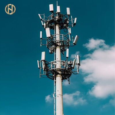 Kopen Hot-dip gegalvaniseerde telecommunicatie-staalstaaf ¥ TIA/EIA‐222-conform, 20−50 m voor 4G/5G basisstations online manufacture