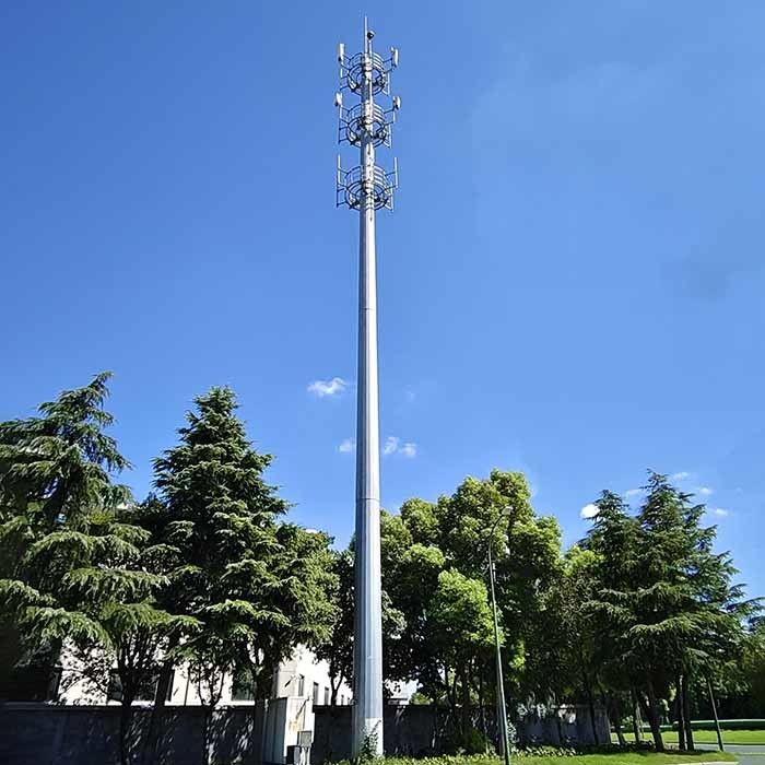 35 m stalen antennes Monopolen met platform voor telecommunicatiepost