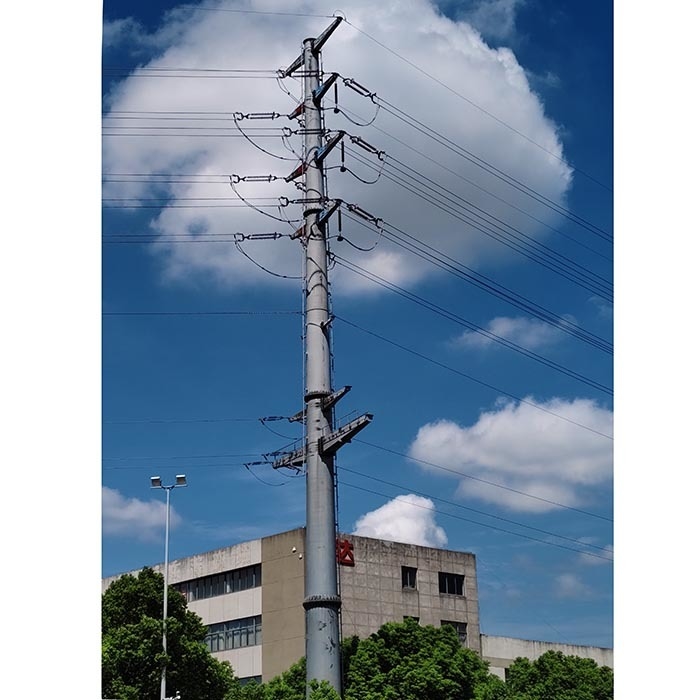 Hot-dip gegalvaniseerd hoogspanningsstroom elektrische transmissielijn paal elektrische apparatuur
