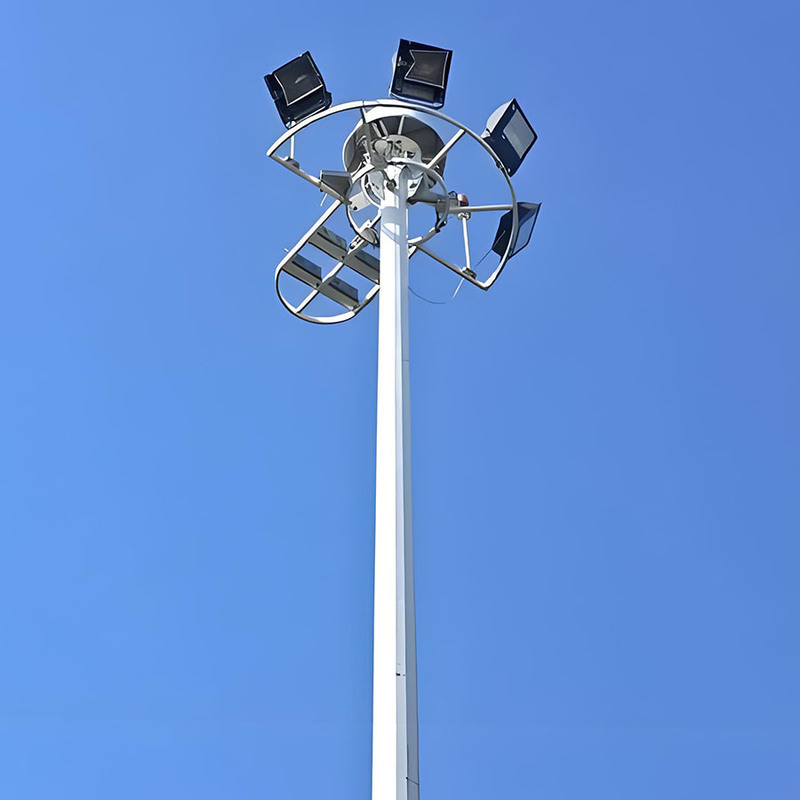 15m tot 50m verstelbaar hoogmast licht stadion hoogmast licht paal warm verkopen gegalvaniseerd hoogmast verlichting stalen paal