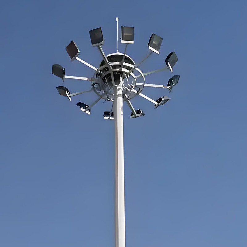 15m tot 50m verstelbaar hoogmast licht stadion hoogmast licht paal warm verkopen gegalvaniseerd hoogmast verlichting stalen paal