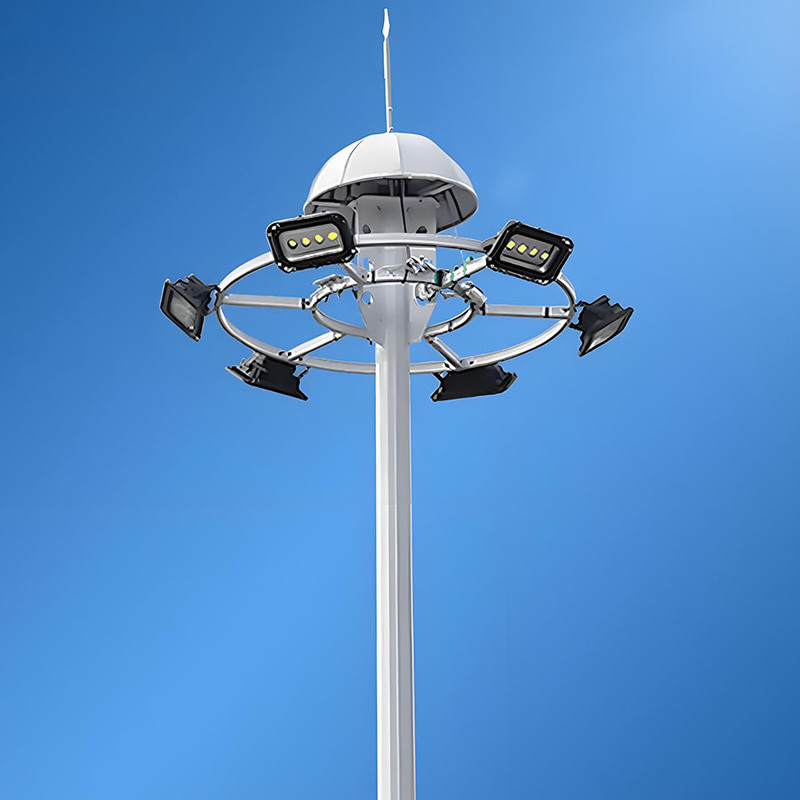 15m tot 50m verstelbaar hoogmast licht stadion hoogmast licht paal warm verkopen gegalvaniseerd hoogmast verlichting stalen paal