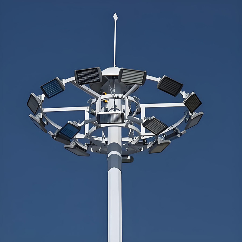 15m tot 50m verstelbaar hoogmast licht stadion hoogmast licht paal warm verkopen gegalvaniseerd hoogmast verlichting stalen paal