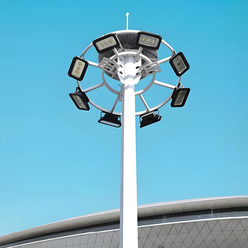 15m tot 50m verstelbaar hoogmast licht stadion hoogmast licht paal warm verkopen gegalvaniseerd hoogmast verlichting stalen paal