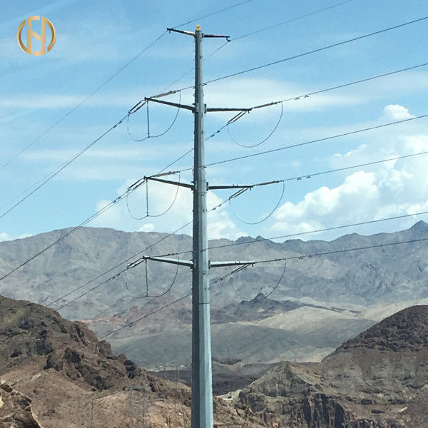 De grijze Kleur galvaniseerde Achthoekig Staal Pool 69KV NEA 50FT 55FT 60FT 65FT 70FT
