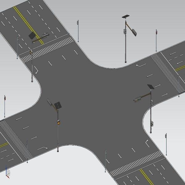 12M Cantilever ASTM GR65 Verkeerslicht Pool voor Straat