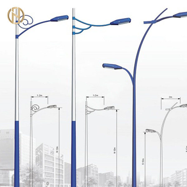 6 - 15M Street Light Pole Anticorrosief Staal Lichte Pool met Divers Ontwerp