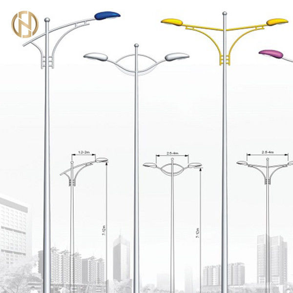 8M Straatlantaarn Pool Q235B om de Kegel Enige Post van de Wapenlamp