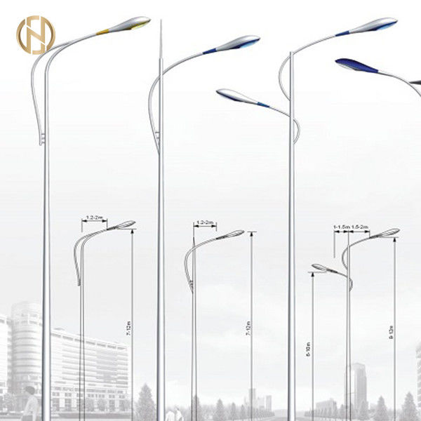 Kies/Dubbele Wapenstraatlantaarn Pool 12M 10m 8M 6M Galvanized Light Pole uit