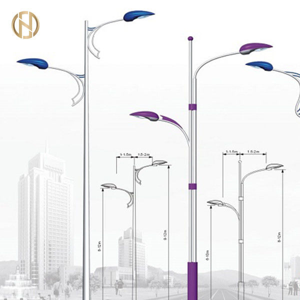 3M10M Achthoekige van het het Wapenstaal van Straatlantaarnpool Q235B de Enige Lamp Pool