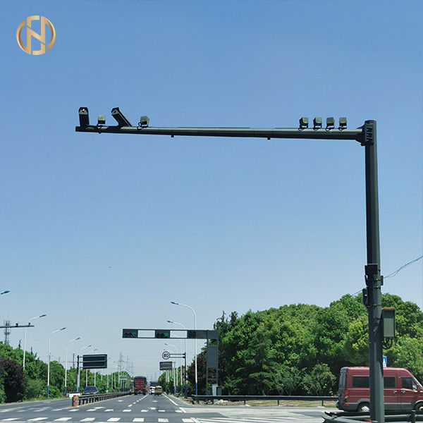 van het Verkeerskabeltelevisie van 10m Q235 de Camera Pool galvaniseerde Enig Wapen voor Controle