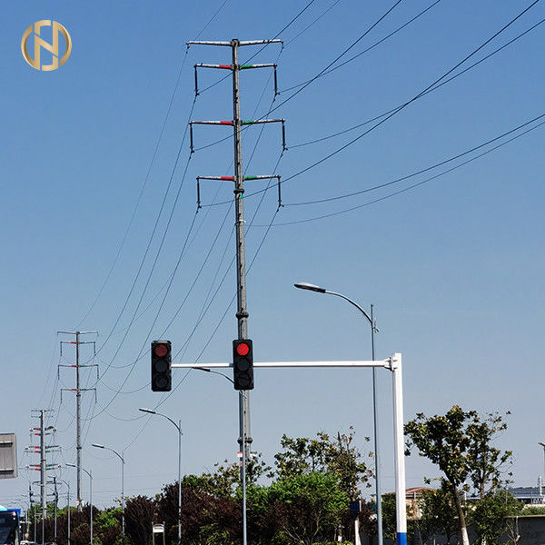 6M 8M Traffic Signal Pole Achthoekige Vormiso 9001 Certificatie