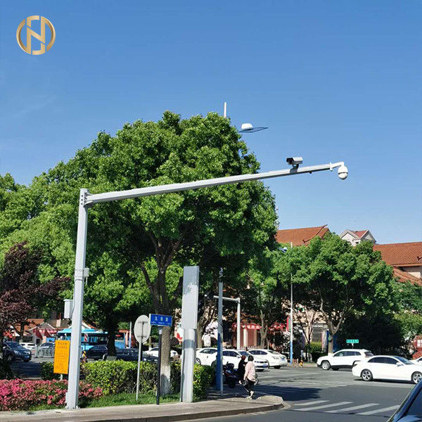 6M 8M van de Camerapool van kabeltelevisie het Post Veelhoekige T Type van de Veiligheidscamera voor Main Street
