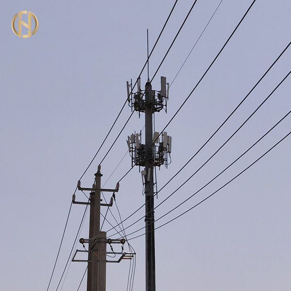 30m warm gedip galvaniseerde telecom mast polen ASTM A572 GR65 staal