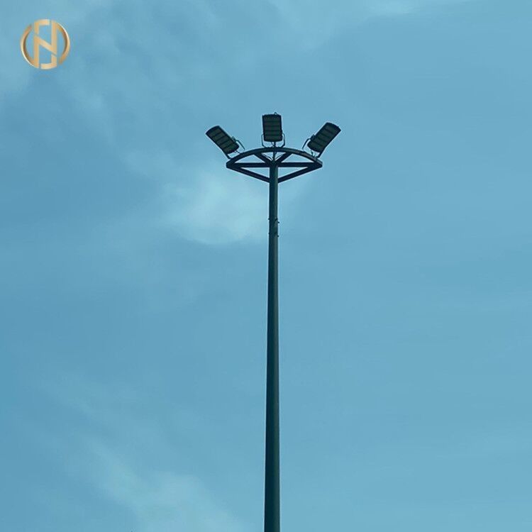 Stadion gegalvaniseerde hoge mast paal voor sportveld verlichting 25M 28M 36M 40M hoogte