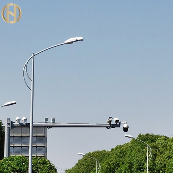 Van de LEIDENE van ASTM A123 Q345B de Lamp Post Recht Wapen Straatlantaarnweg