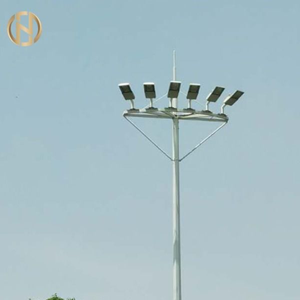 Veelhoekige Q460-de Overlappingsverbinding van Pool van de Straatlantaarn Hoge Mast Lichte